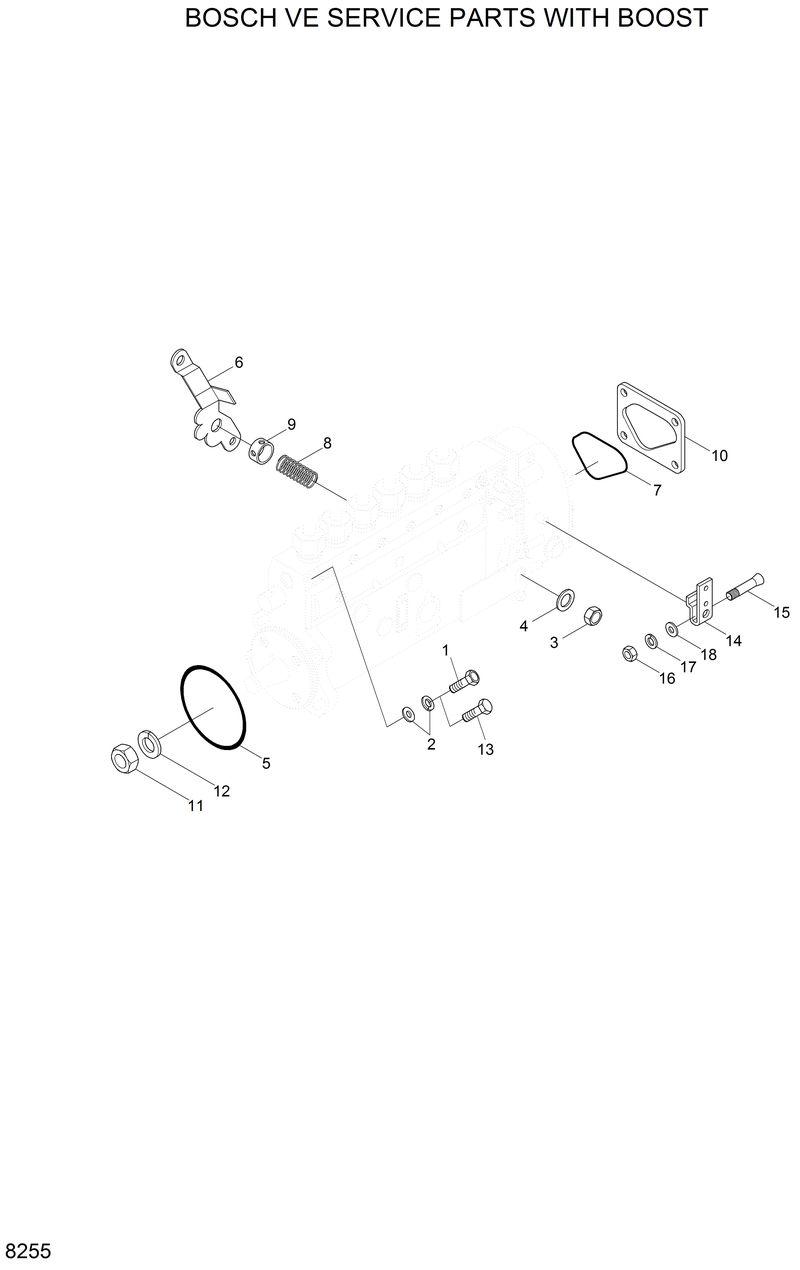 Схема запчастей Hyundai R210LC3LL - BOSCH VE SERVICE PARTS WITH BOOST 