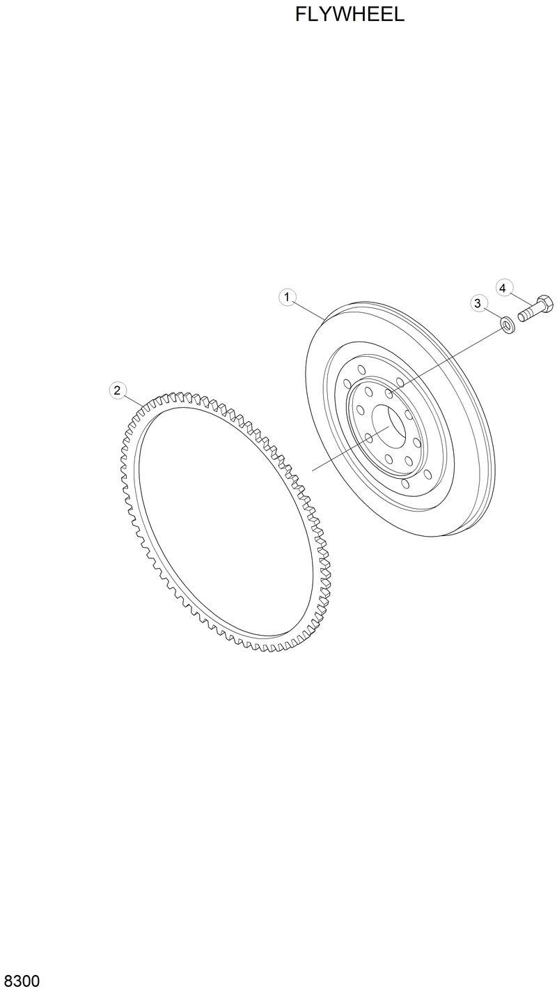 Схема запчастей Hyundai R210LC3LL - FLYWHEEL 