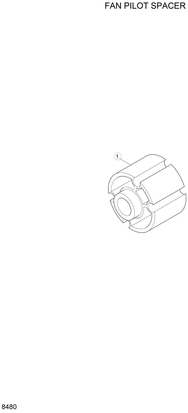 Схема запчастей Hyundai R210LC3LL - FAN PILOT SPACER 