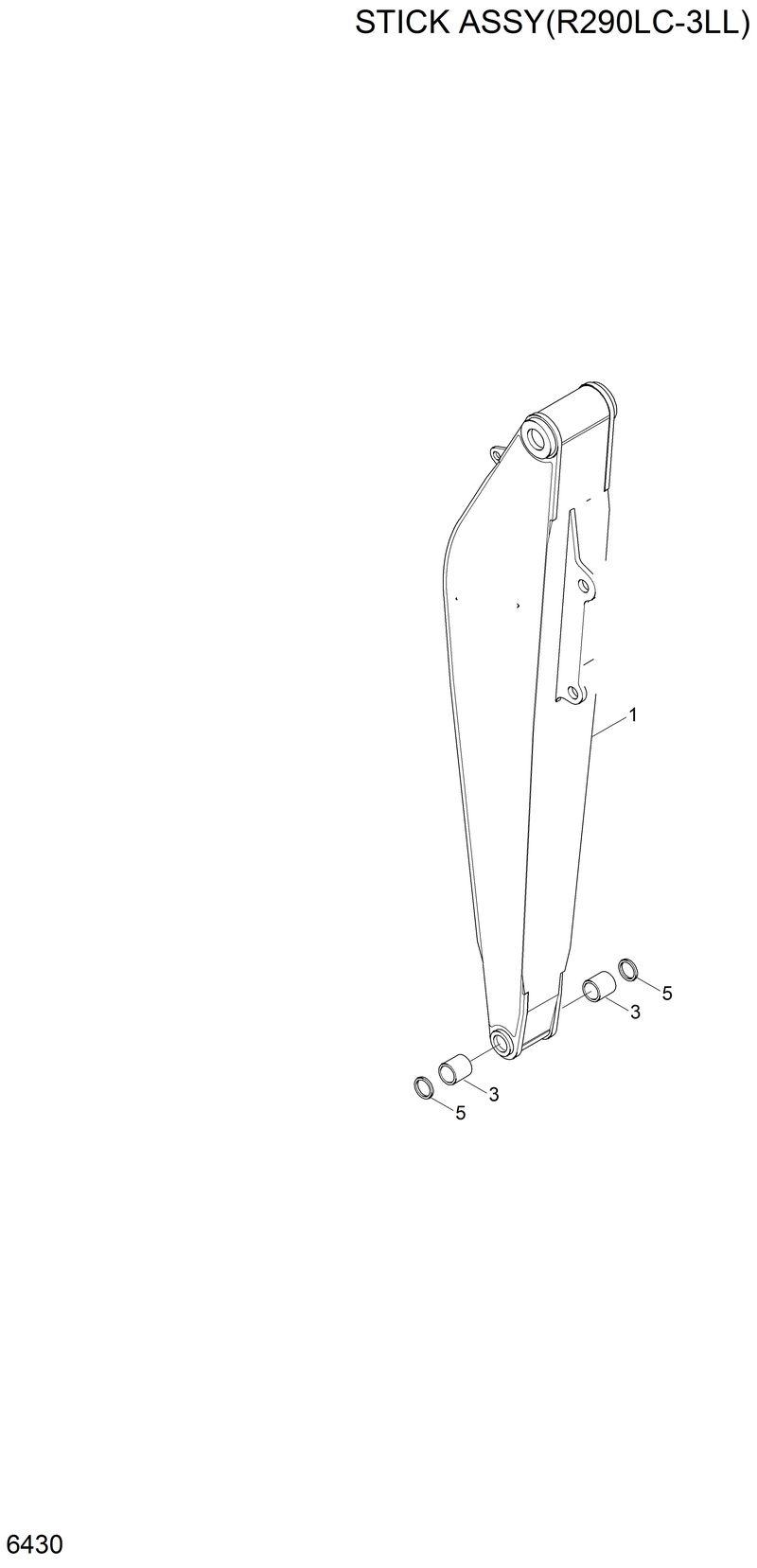 Схема запчастей Hyundai R290LC3LL - STICK ASSY(R290LC-3LL) 