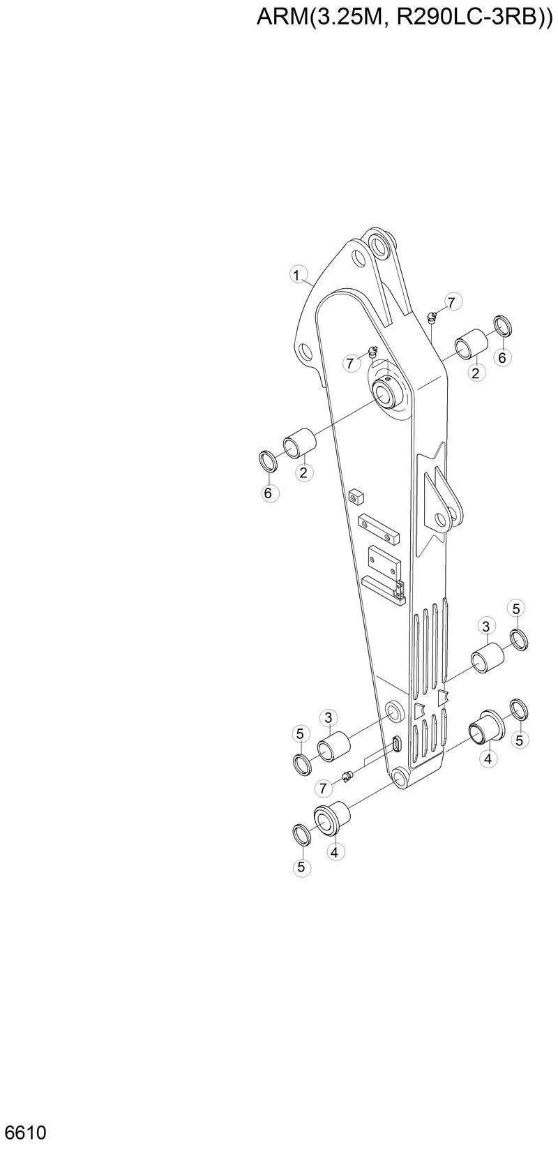 Схема запчастей Hyundai R290LC3LL - ARM(3.25M, R290LC-3RB) 