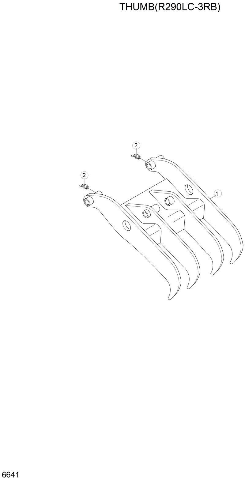 Схема запчастей Hyundai R290LC3LL - THUMB(R290LC-3RB) 