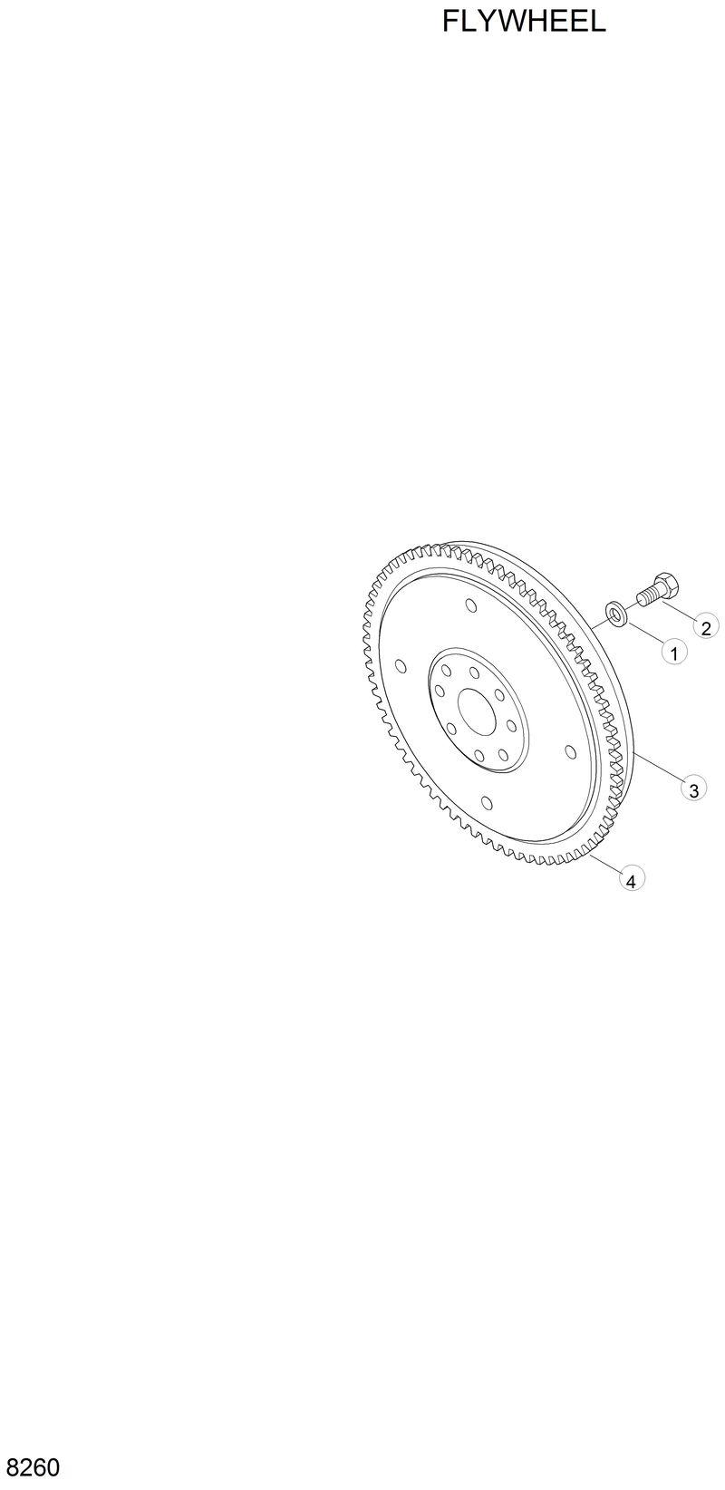 Схема запчастей Hyundai R290LC3LL - FLYWHEEL 