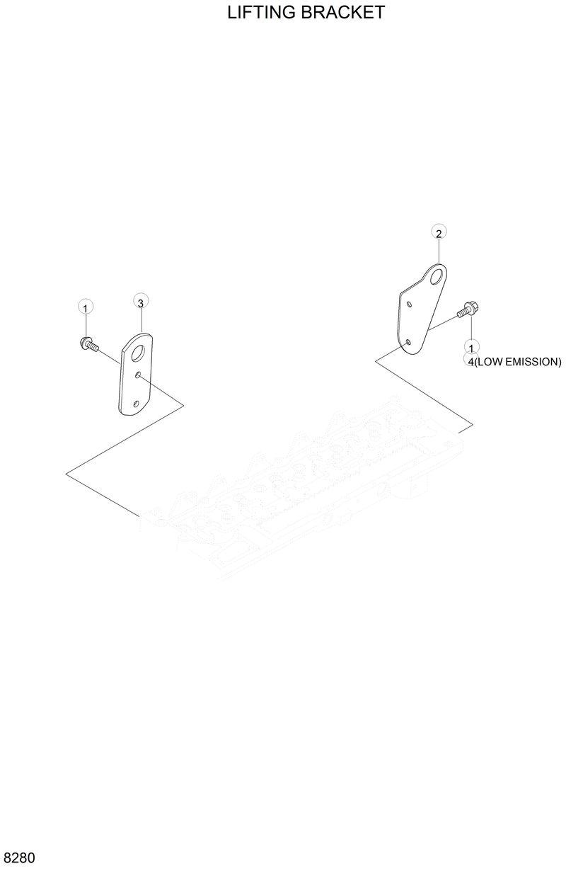 Схема запчастей Hyundai R290LC3LL - LIFTING BRACKET 