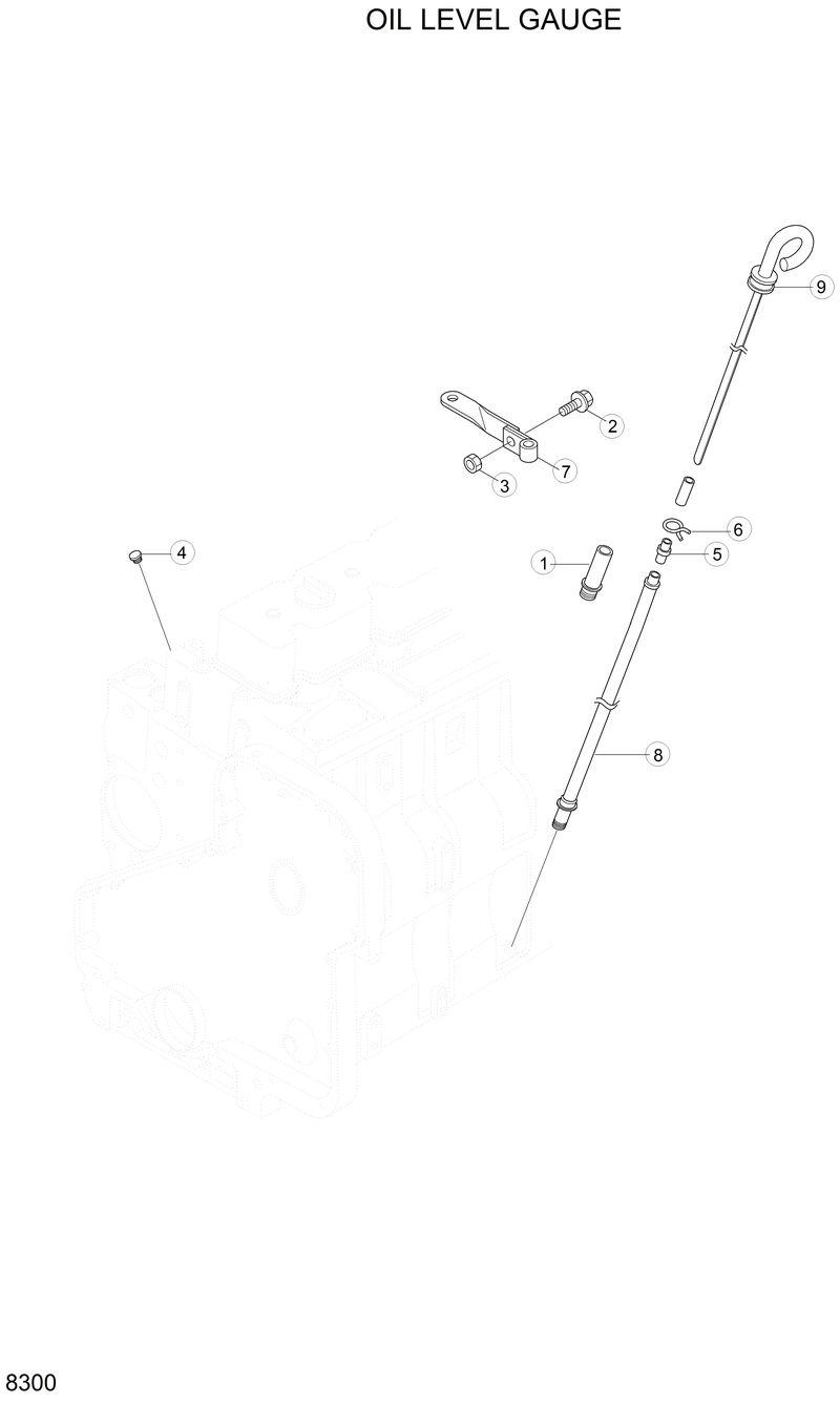 Схема запчастей Hyundai R290LC3LL - OIL LEVEL GAUGE 