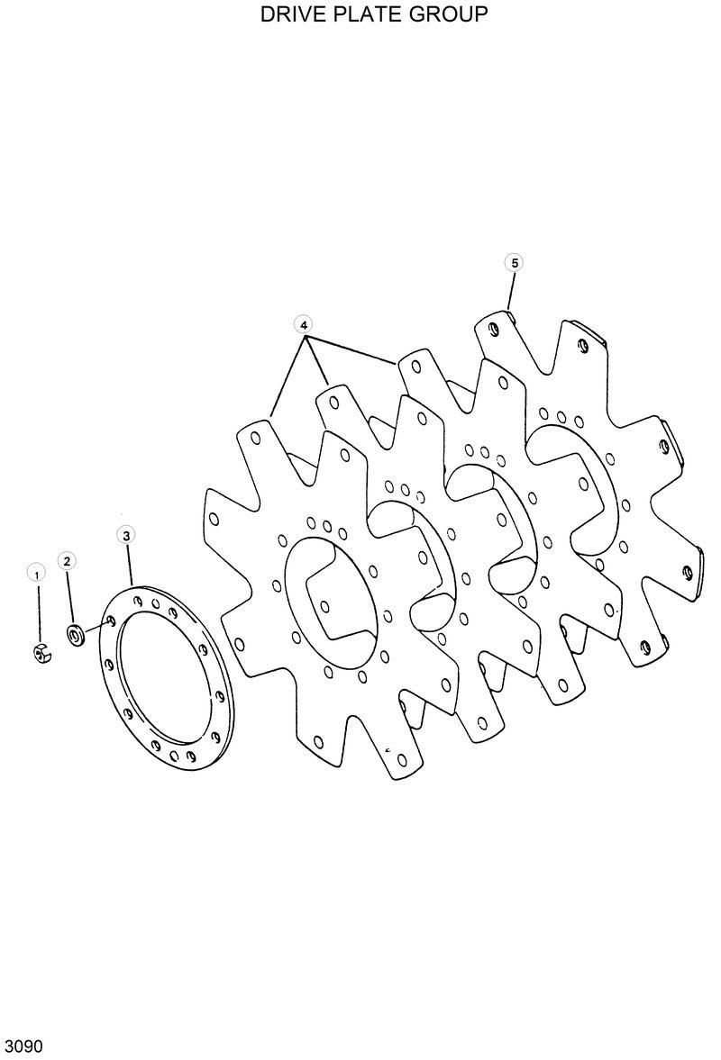 Схема запчастей Hyundai HL17C - DRIVE PLATE GROUP 