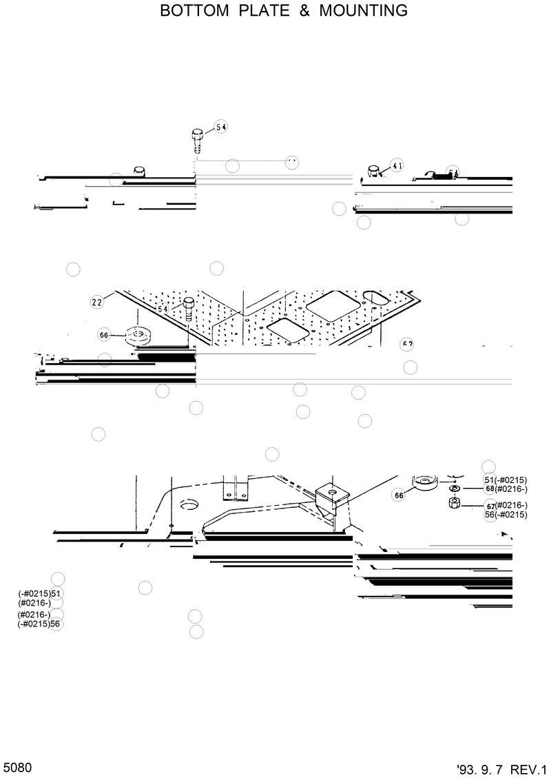 Схема запчастей Hyundai HL17C - BOTTOM PLATE &amp; MOUNTING 