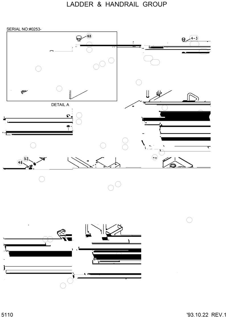 Схема запчастей Hyundai HL17C - LADDER &amp; HANDRAIL GROUP 