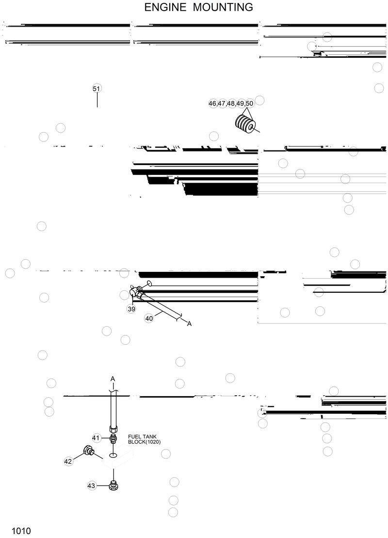 Схема запчастей Hyundai HL25C - ENGINE MOUNTING 