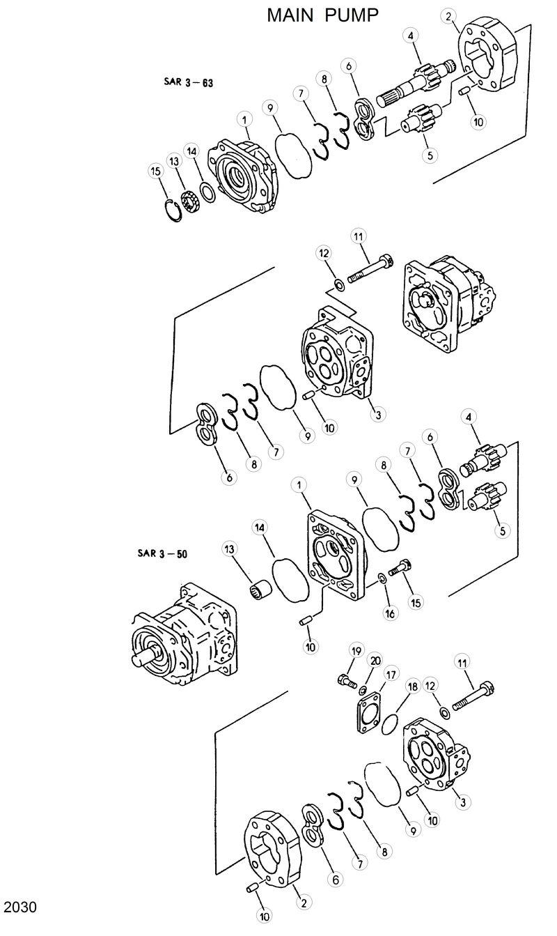 Схема запчастей Hyundai HL25C - MAIN PUMP 