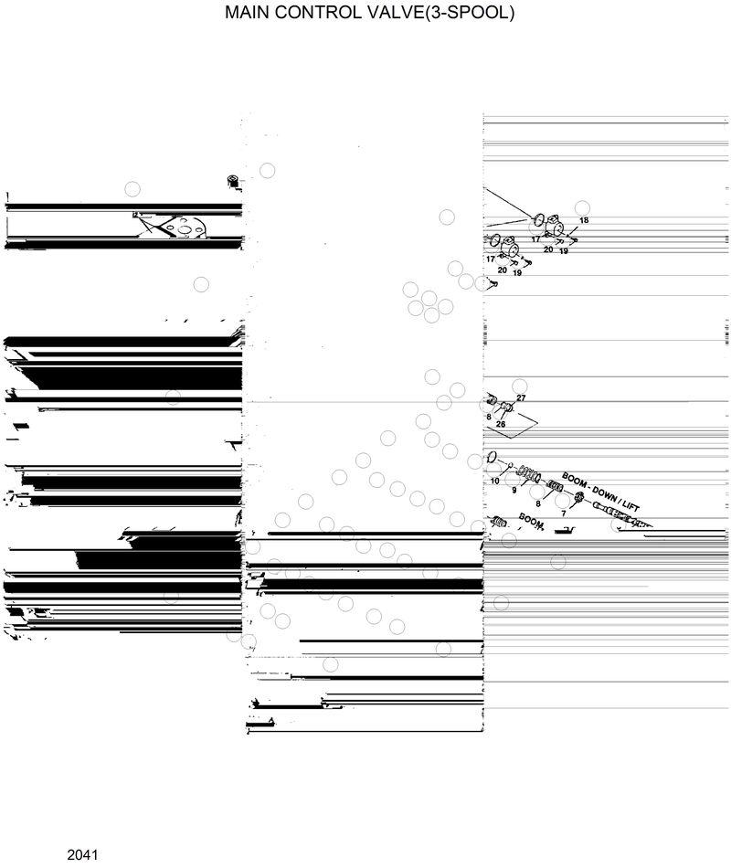 Схема запчастей Hyundai HL25C - MAIN CONTROL VALVE(3-SPOOL) 