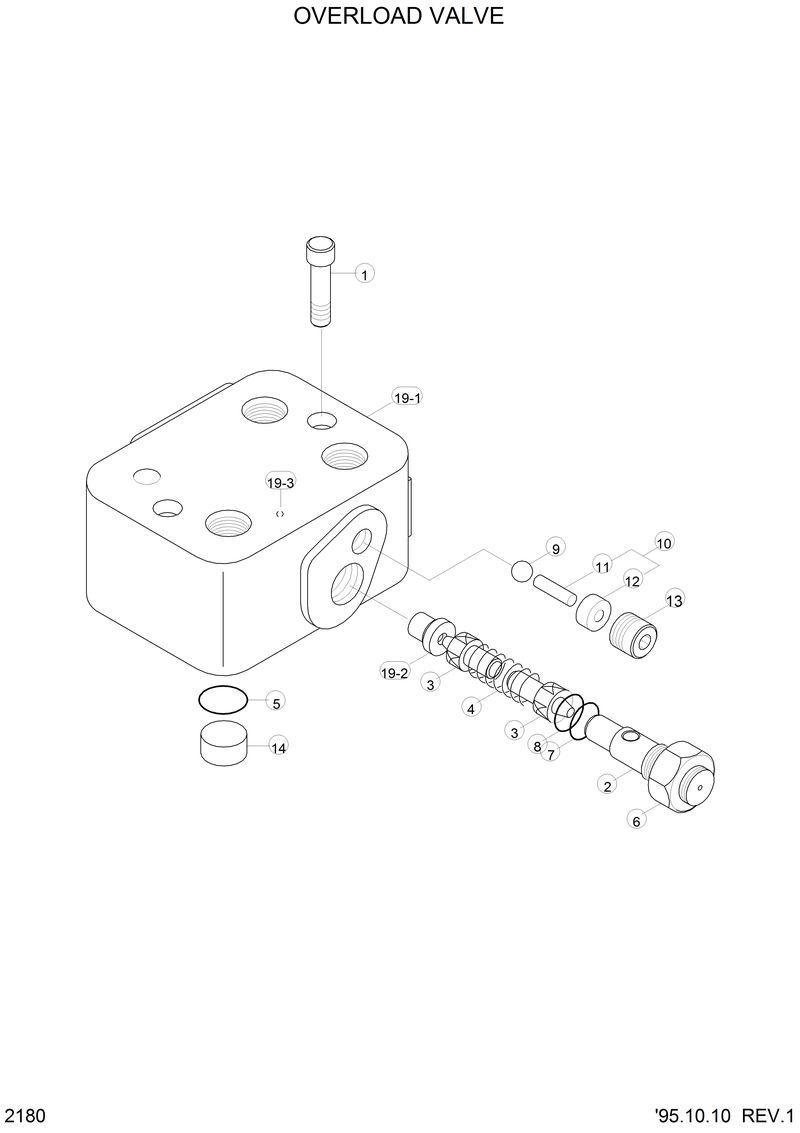 Схема запчастей Hyundai HL25C - OVERLOAD VALVE 