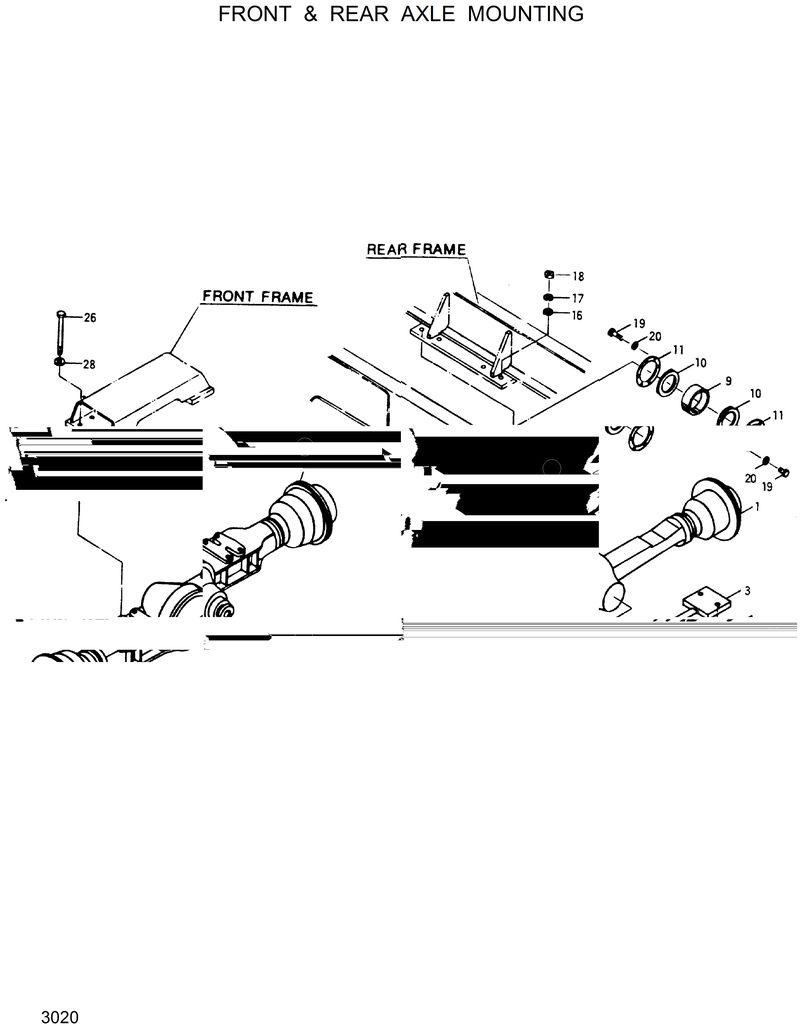 Схема запчастей Hyundai HL25C - FRONT &amp; REAR AXLE MOUNTING 