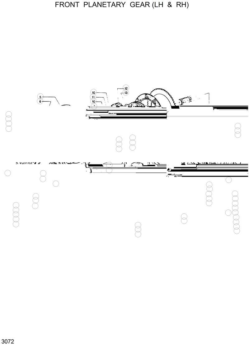 Схема запчастей Hyundai HL25C - FRONT PLANETARY GEAR(LH &amp; RH) 