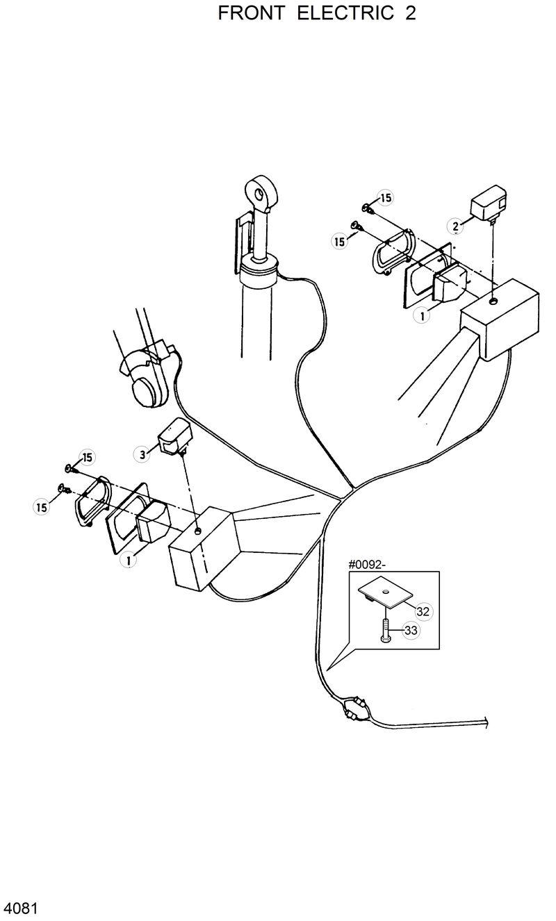 Схема запчастей Hyundai HL25C - FRONT ELECTRIC 2 