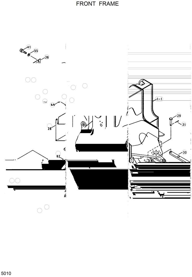Схема запчастей Hyundai HL25C - FRONT FRAME 