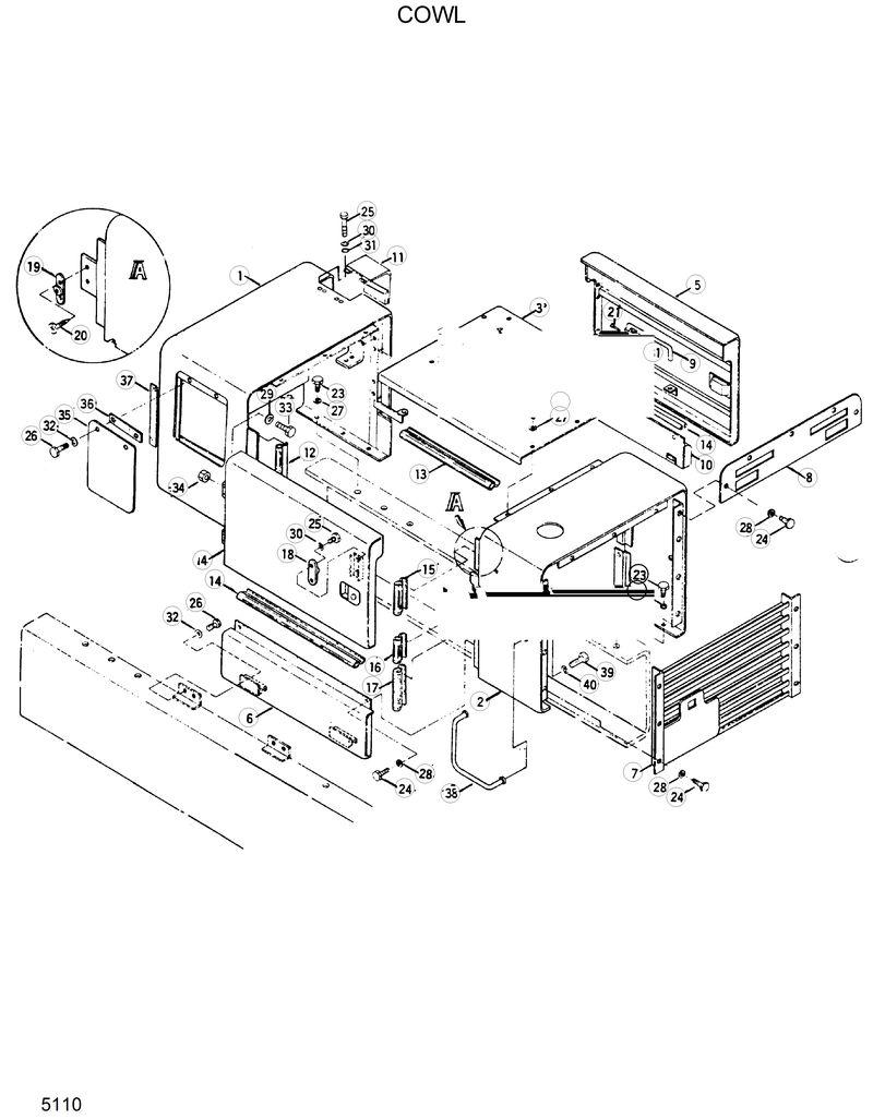 Схема запчастей Hyundai HL25C - COWL 