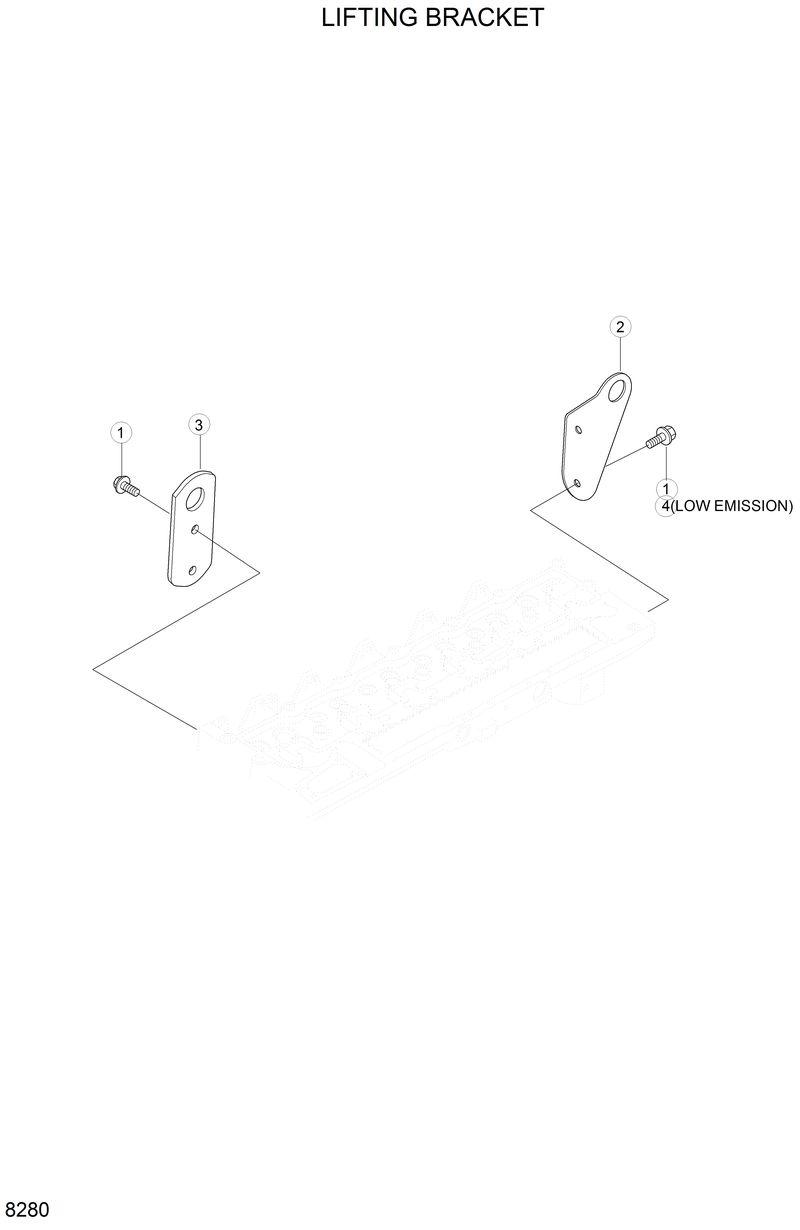 Схема запчастей Hyundai HL25C - LIFTING BRACKET 