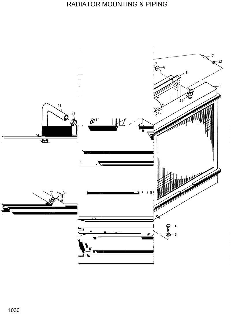 Схема запчастей Hyundai HL35C - RADIATOR MOUNTING &amp; PIPING 