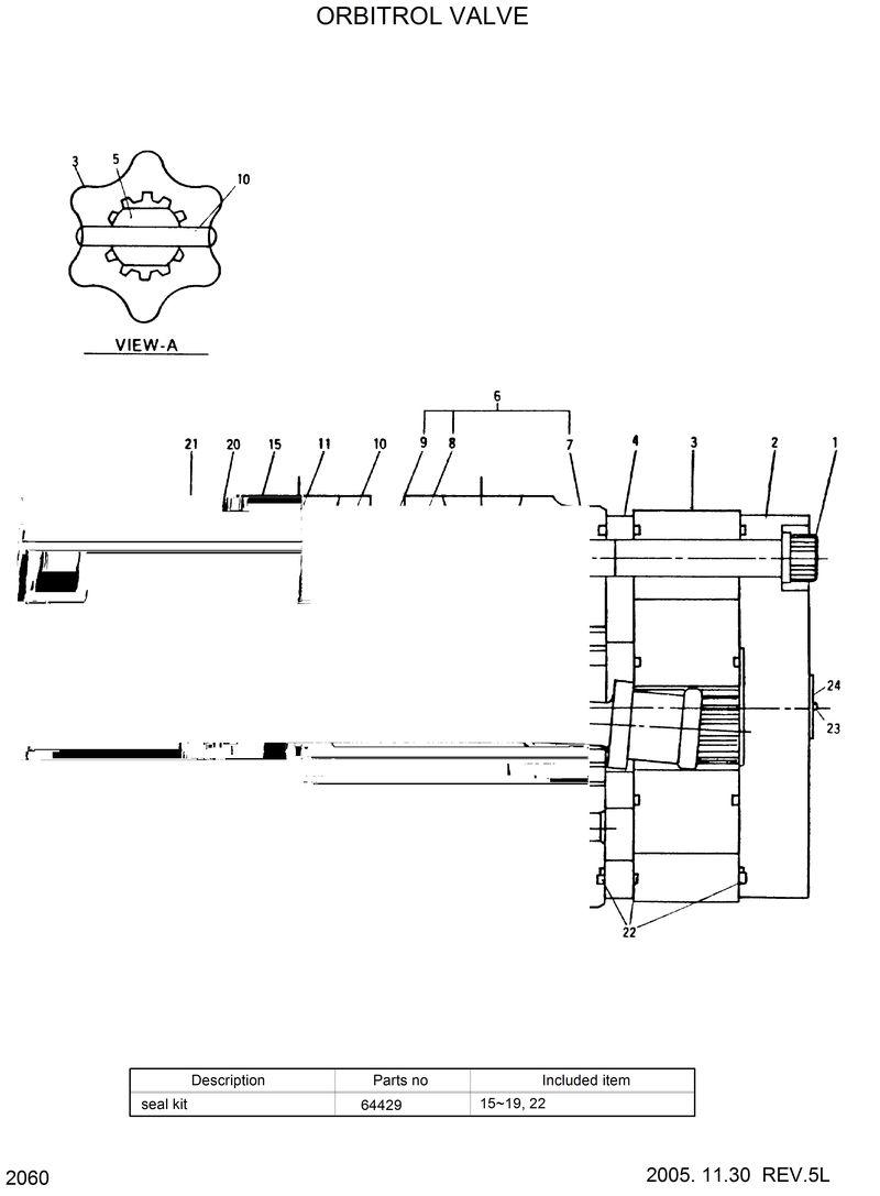 Схема запчастей Hyundai HL35C - ORBITROL VALVE 