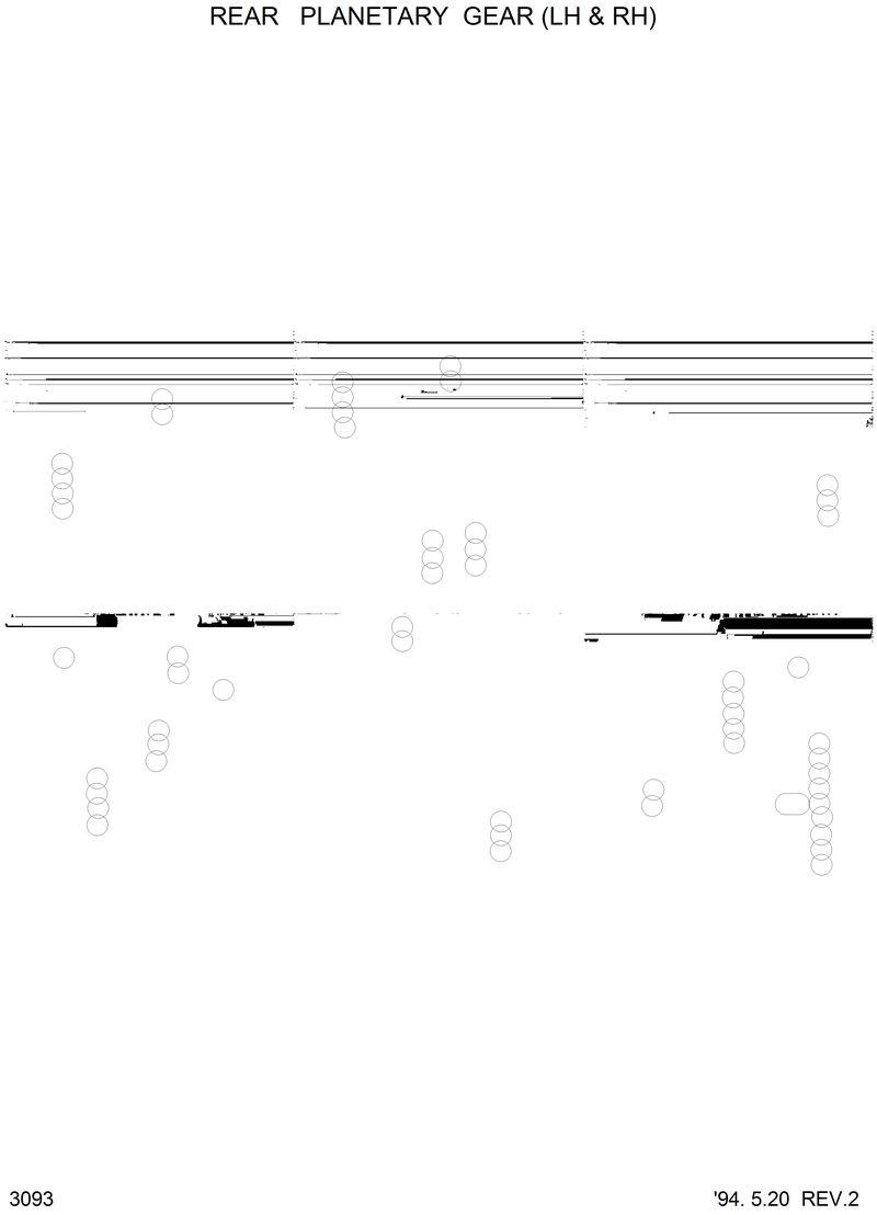 Схема запчастей Hyundai HL35C - REAR PLANETARY GEAR 2(LH &amp; RH) 