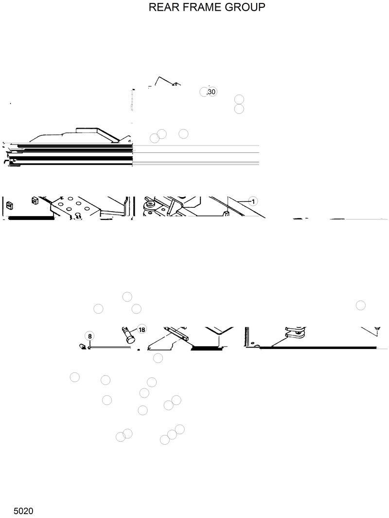 Схема запчастей Hyundai HL35C - REAR FRAME GROUP 