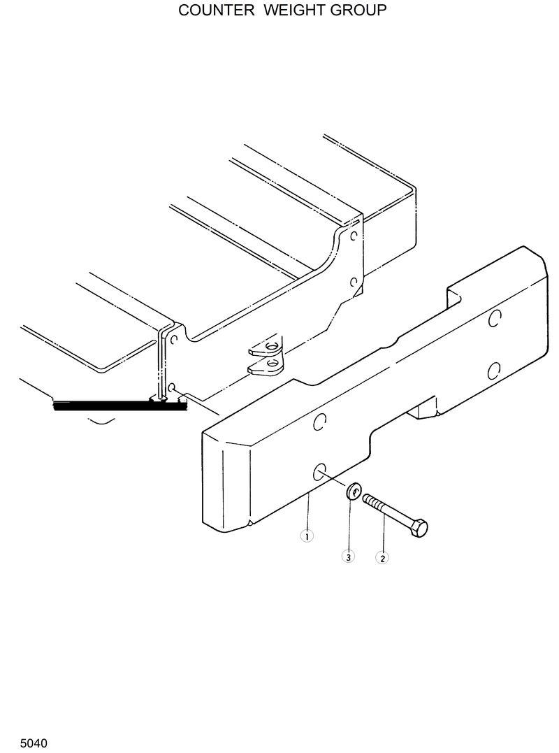 Схема запчастей Hyundai HL35C - COUNTERWEIGHT GROUP 