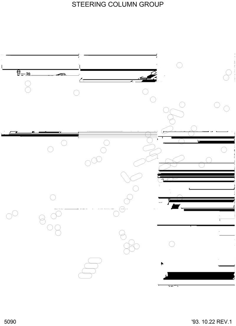 Схема запчастей Hyundai HL35C - STEERING COLUMN GROUP 