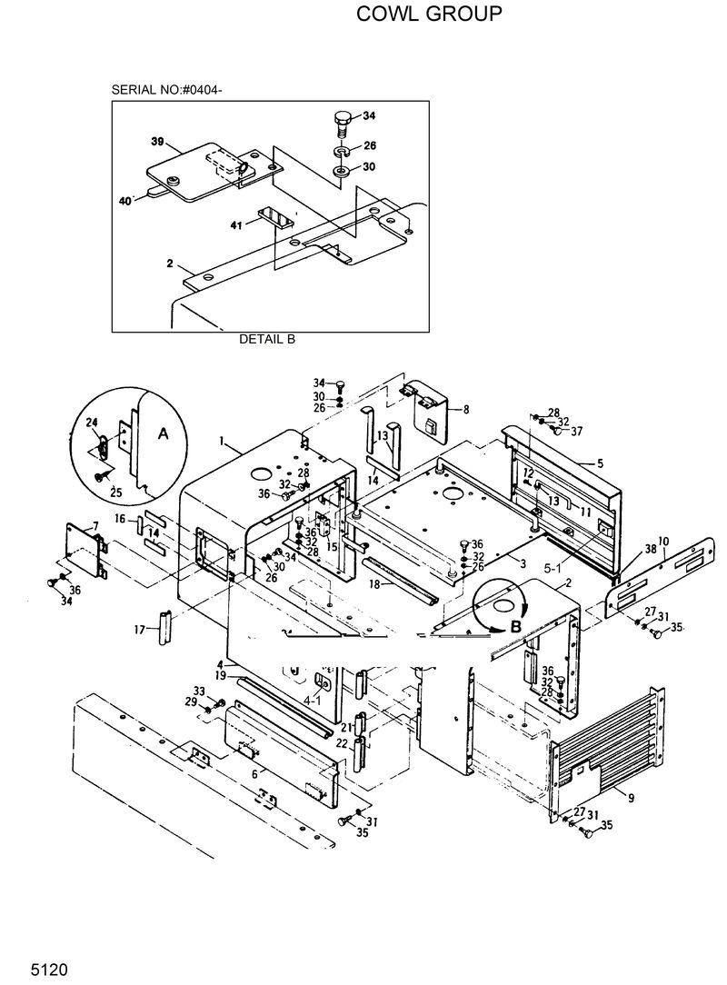 Схема запчастей Hyundai HL35C - COWL 