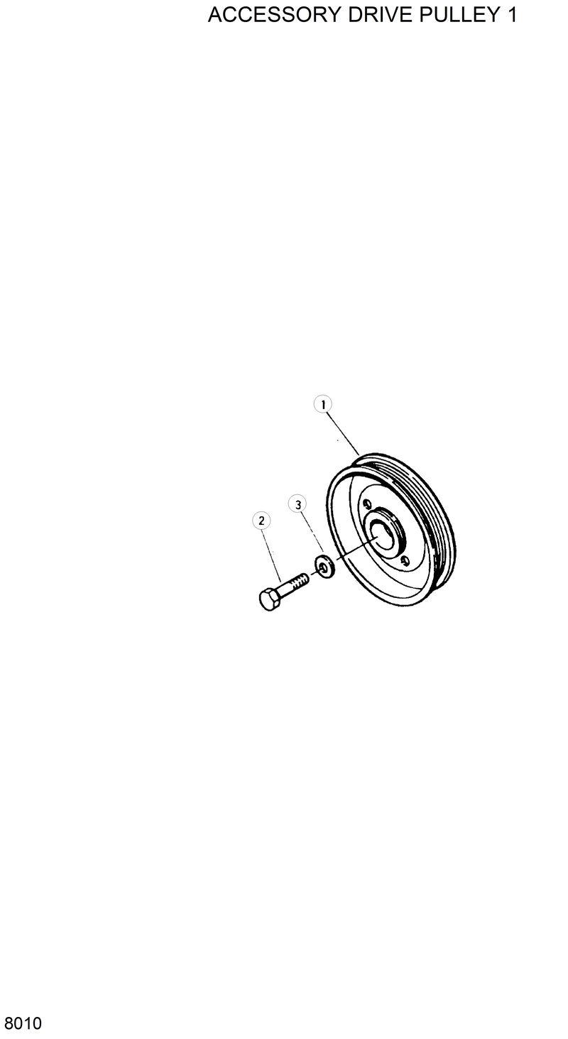 Схема запчастей Hyundai HL35C - ACCESSORY DRIVE PULLEY 1 