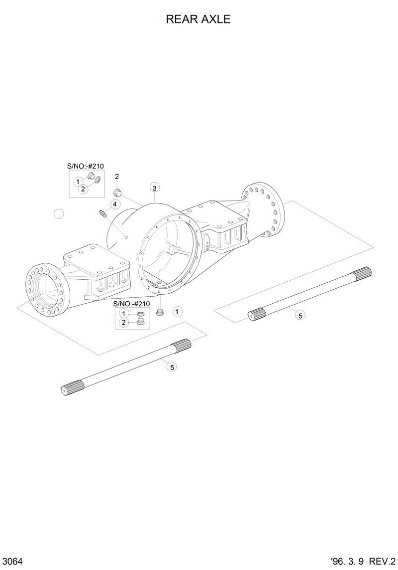 Схема запчастей Hyundai HL750 - REAR AXLE 