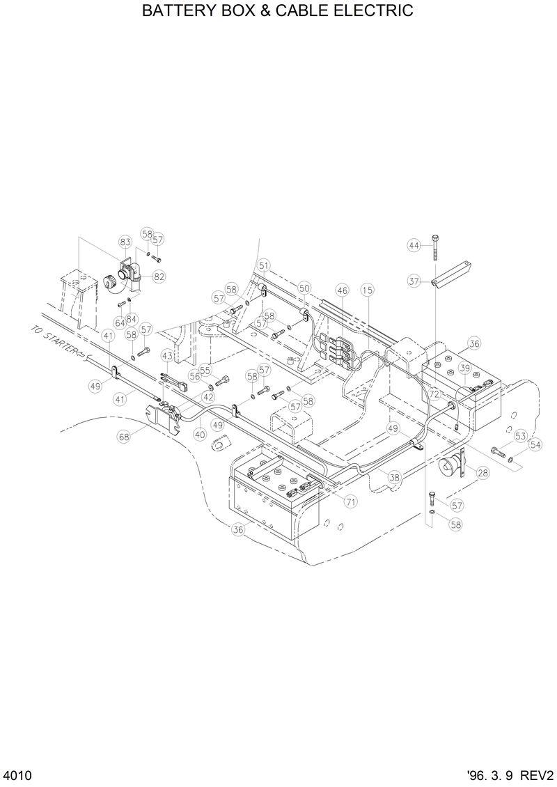 Схема запчастей Hyundai HL750 - BATTERY BOX &amp; CABLE ELECTRIC 