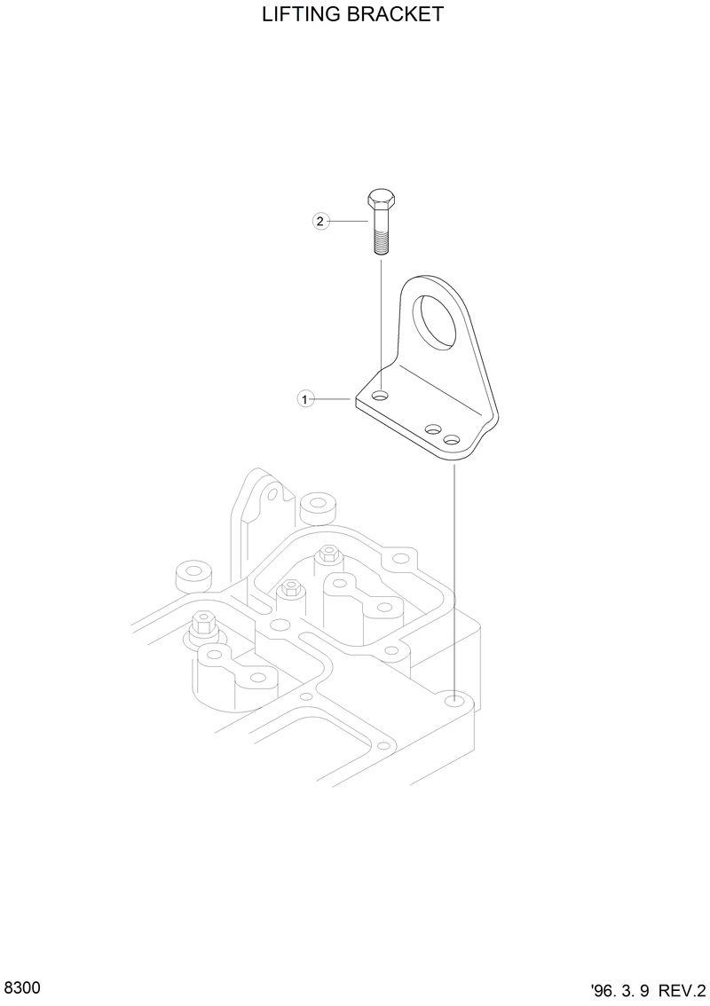 Схема запчастей Hyundai HL750 - LIFTING BRACKET 