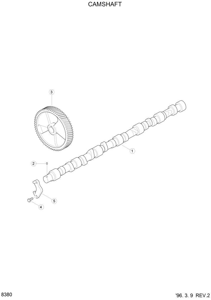 Схема запчастей Hyundai HL750 - CAMSHAFT 