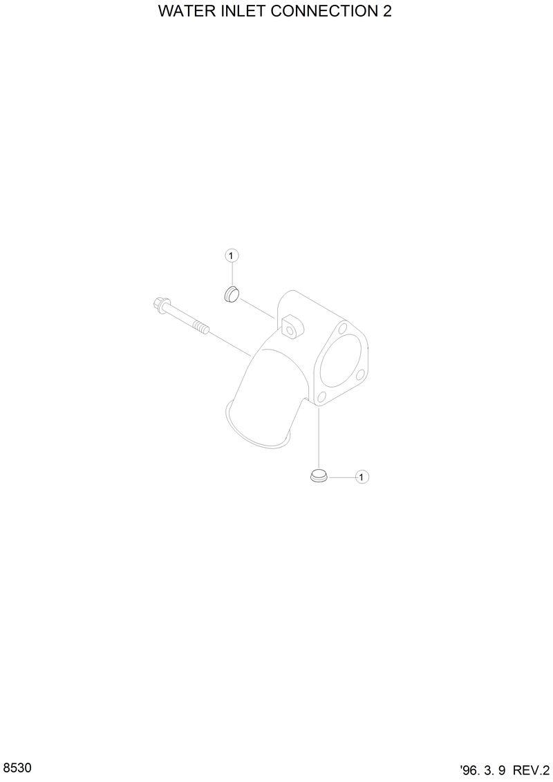 Схема запчастей Hyundai HL750 - WATER INLET CONNECTION 2 