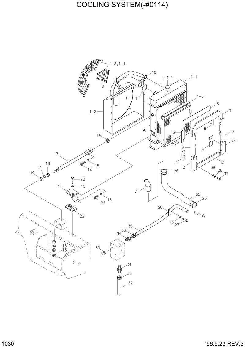 Схема запчастей Hyundai HL760 - COOLING SYSTEM(-#0114) 