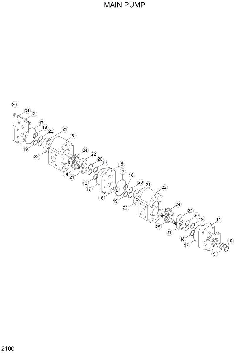 Схема запчастей Hyundai HL760 - MAIN PUMP 