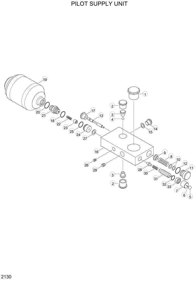 Схема запчастей Hyundai HL760 - PILOT SUPPLY UNIT 