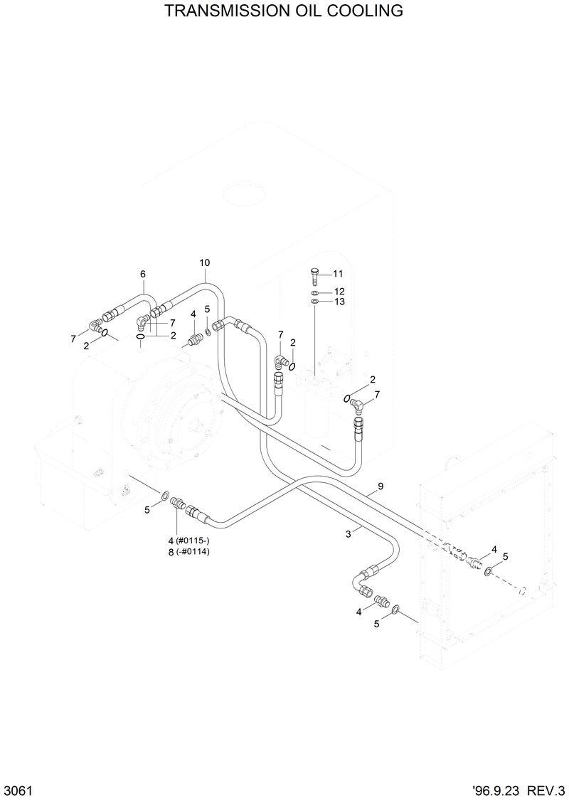 Схема запчастей Hyundai HL760 - TRANSMISSION OIL COOLING 