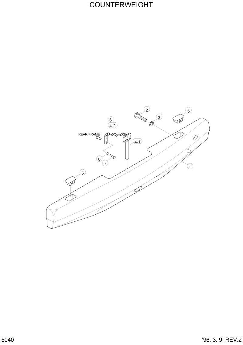 Схема запчастей Hyundai HL760 - COUNTER WEIGHT 