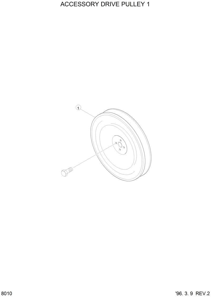 Схема запчастей Hyundai HL760 - ACCESSORY DRIVE PULLEY 1 