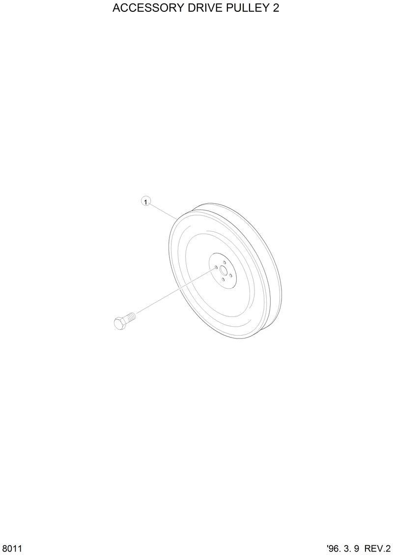 Схема запчастей Hyundai HL760 - ACCESSORY DRIVE PULLEY 2 