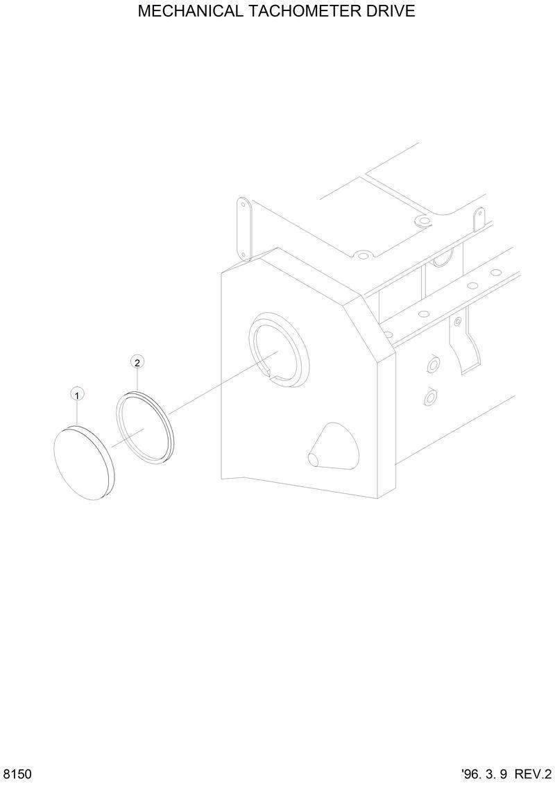 Схема запчастей Hyundai HL760 - MECHANICAL TACHOMETER DRIVE 