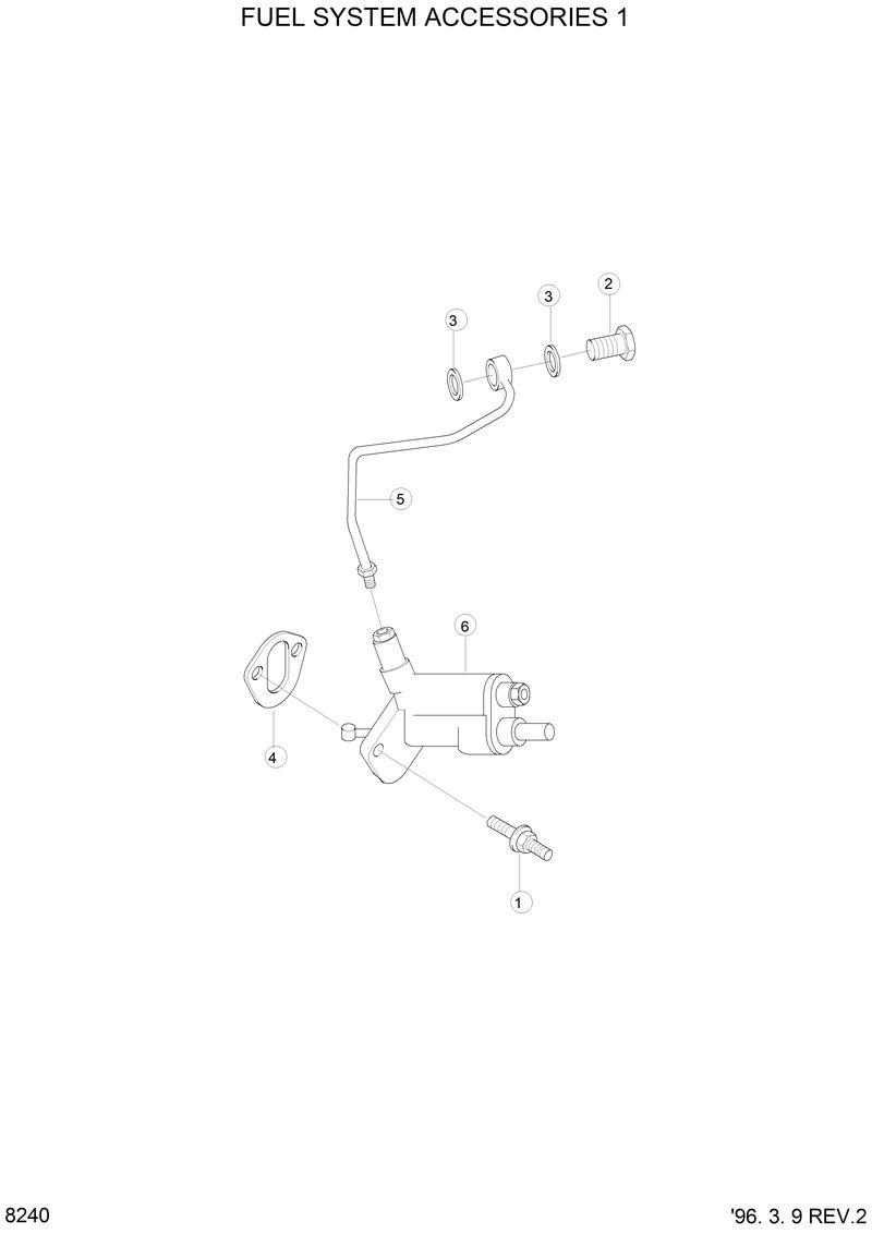 Схема запчастей Hyundai HL760 - FUEL SYSTEM ACCESSORIES 1 