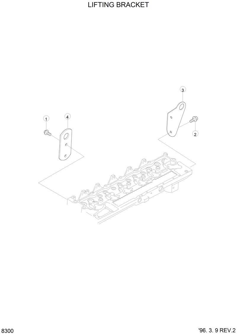 Схема запчастей Hyundai HL760 - LIFTING BRACKET 