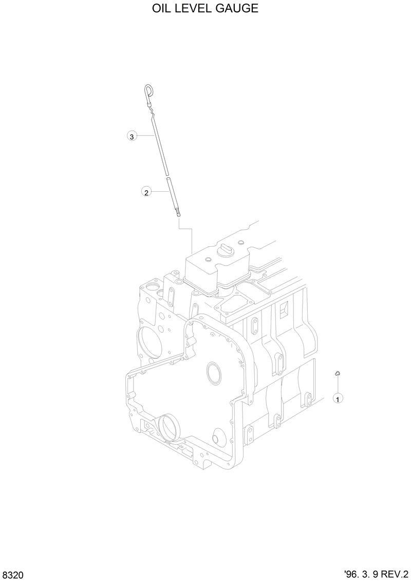 Схема запчастей Hyundai HL760 - OIL LEVEL GAUGE 