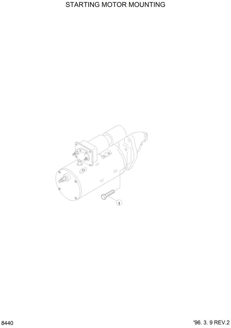 Схема запчастей Hyundai HL760 - STARTING MOTOR MOUNTING 