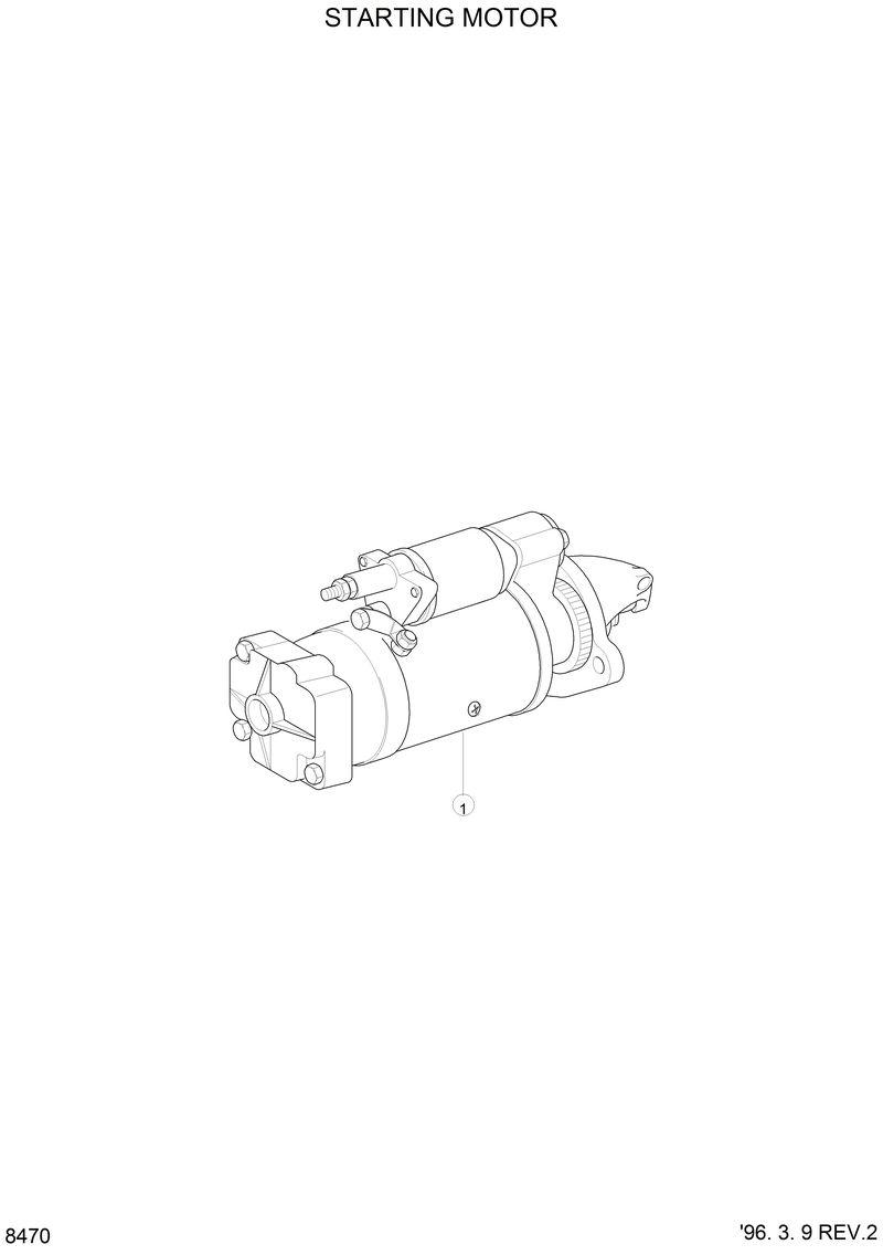 Схема запчастей Hyundai HL760 - STARTING MOTOR 