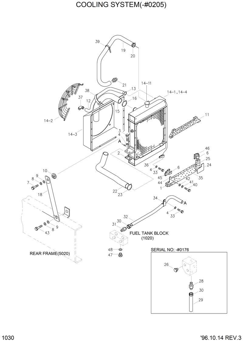 Схема запчастей Hyundai HL770 - COOLING SYSTEM(-#0205) 