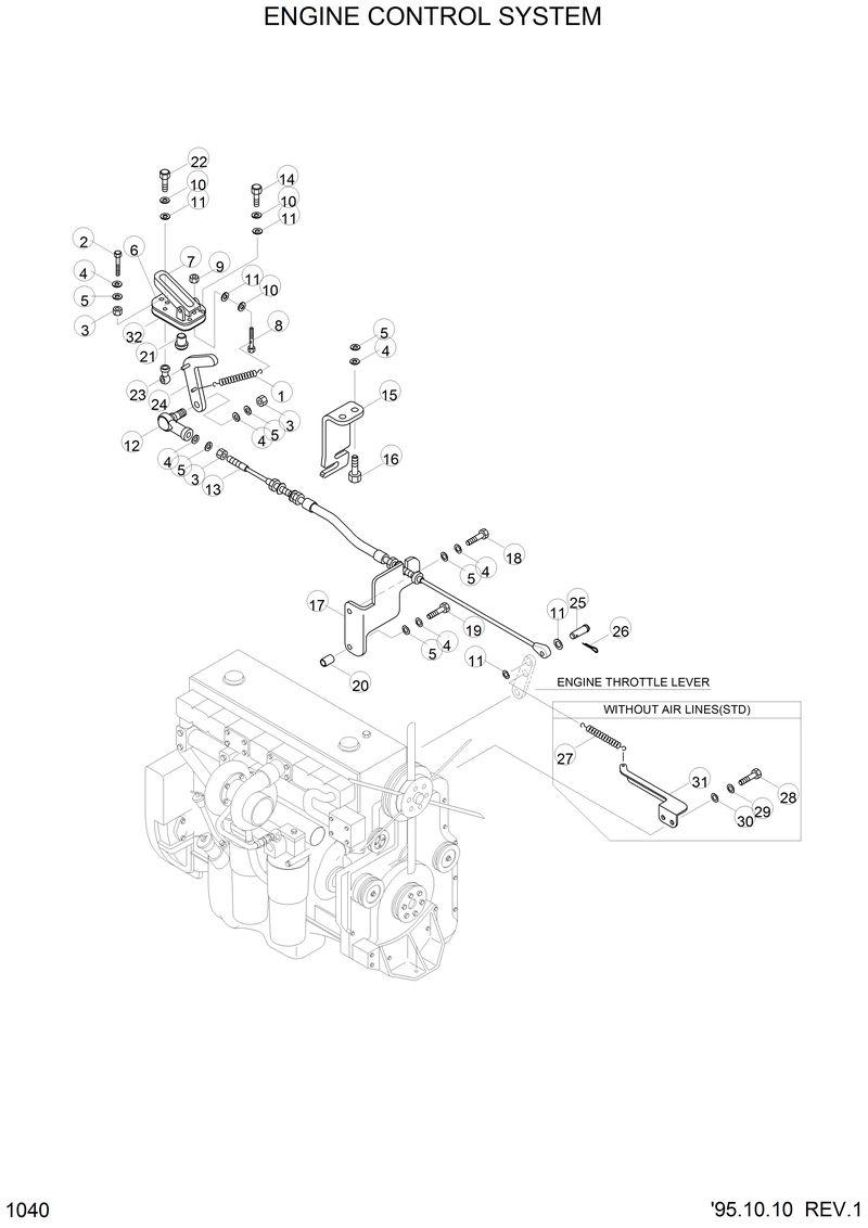 Схема запчастей Hyundai HL770 - ENGINE CONTROL SYSTEM 